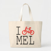Ik Cycle Melbourne. Canvas tas (Voorkant)