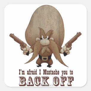 Ik daag je uit. vierkante sticker