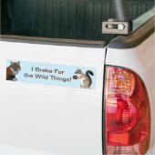 Ik daag uit voor de wilde dingen. bumpersticker (Op Truck)