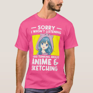 Ik dacht aan anime-schetsen t-shirt