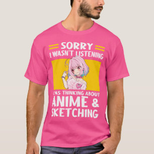 Ik dacht aan anime-schetsen t-shirt