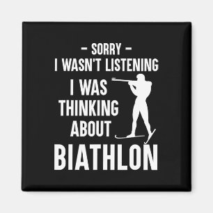 Ik dacht aan biathlon - skiën schieten Bi Magneet