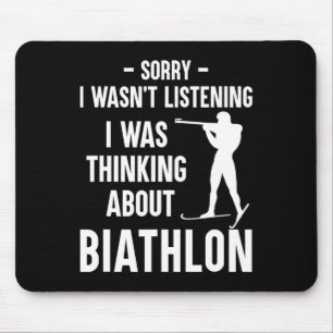Ik dacht aan biatlon - skiën schieten biatleet muismat