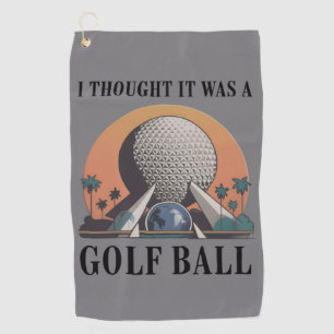 Ik dacht dat het een golfbal was, grappige golflie golfhanddoek