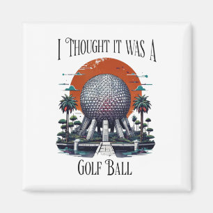 Ik dacht dat het een golfbal was voor golfliefhebb magneet