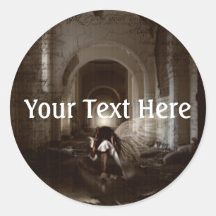 Ik dacht dat ik jouw engel was ronde sticker