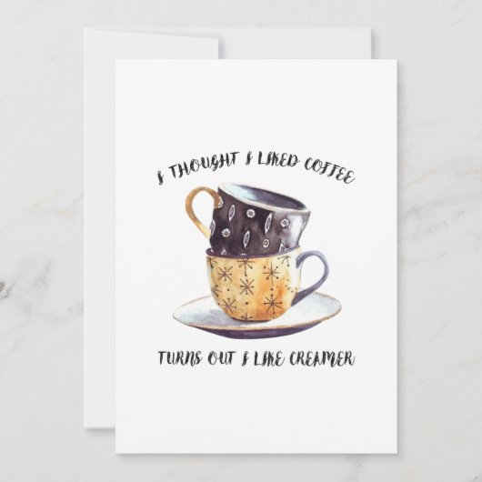 Ik dacht dat ik van koffie hou kaart (Voorkant)