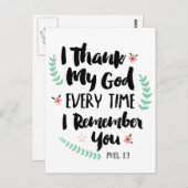 Ik dank mijn Briefkaart (Voorkant / Achterkant)