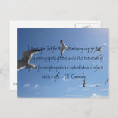 Ik dank u God...E.E. Cummings Briefkaart (Voorkant / Achterkant)