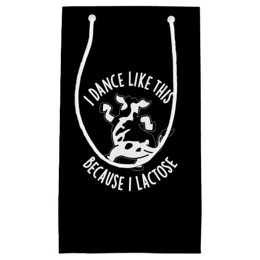 Ik dans zo omdat ik lactose donker pun klein cadeauzakje (Voorkant)