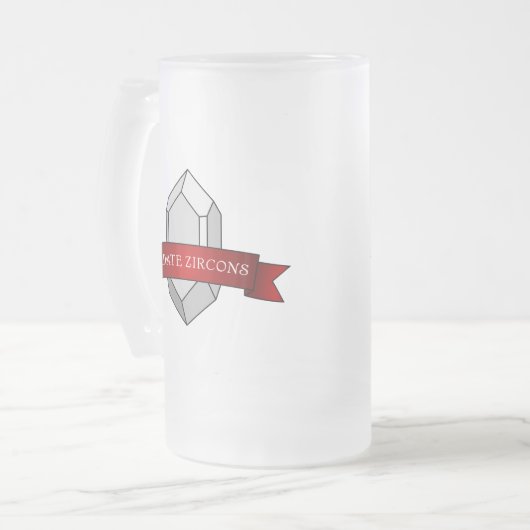 Ik date Zircons Banner Matglas Bierpul (Voorkant links)