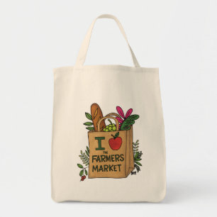 Ik 🍎 de boerenmarkt tote bag
