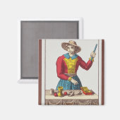 Ik de Magicus, zeven tarotkaarten Magneet (Voorkant / Achterkant)