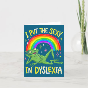 Ik De Zet Dyslexie Kikker Regenboog Humor Kaart
