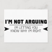 Ik debatteer niet briefkaart (Voorkant)