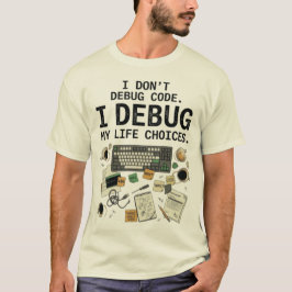 Ik Debug Geen Code Ik Debug Mijn Levenskeuzes T-shirt