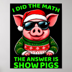 Ik deed de wiskunde Het antwoord is Kerstman Varke Poster
