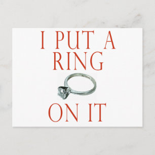 Ik deed een ring aan zijn vinger Bruidegom Verlovi Aankondigingskaart