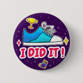 Ik deed het - 2 1/4-inch rondebadge - Paars Ronde Button 5,7 Cm