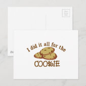 Ik deed het allemaal voor de Cookie Briefkaart (Voorkant / Achterkant)