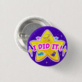 Ik deed het Blauwe 1/4-inch Button (Voorkant /achterkant)