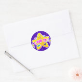 Ik deed het Blauwe Klassieke Sticker (Envelop)