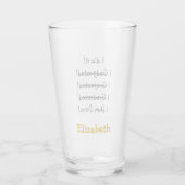 Ik deed het Funny Graduation Party Afstuderen naam Glas (Achterkant)