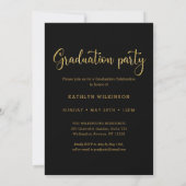 Ik deed het Gold Bold Script Fun Photo Afstuderen Kaart (Achterkant)