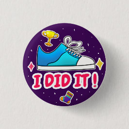 Ik deed het Paarse 1/4-inch Button