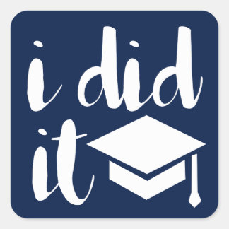 ik deed het vierkante sticker