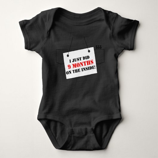 Ik deed net 9 maanden. Cute Baby Outfit Romper (Voorkant)