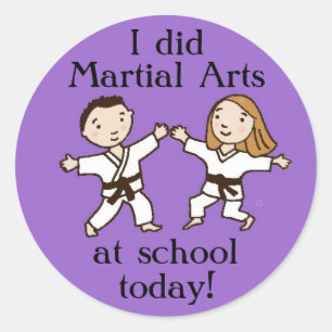 Ik deed vechtsporten op school Vandaag stickers