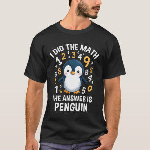 Ik deed Wiskunde Antwoord Pinguïn Schattigee Jonge T-shirt