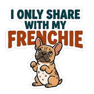 Ik deel alleen met mijn Franse vriend Vierkante Sticker