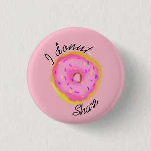 Ik deel niet ronde button 3,2 cm