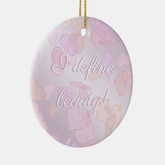 ik definieer schoonheid. leuke hardeklare gradiënt keramisch ornament (Rechts)