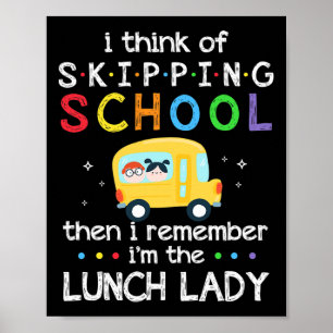 Ik denk aan de school die ik weet dat ik Lunch La Poster