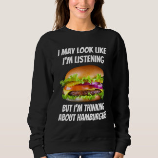 Ik denk aan hamburgers Voedingsmiddelen die ik n Trui