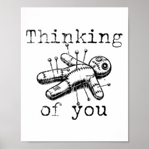 Ik denk aan je grappige Voodoo Doll Poster