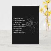 **IK DENK AAN JOU** OP JE "VERJAARDAG" KAART (Gele Bloem)