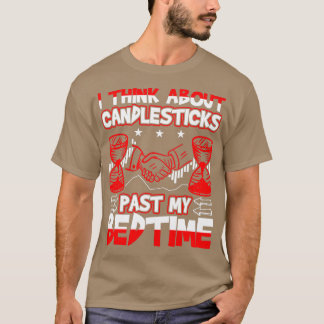Ik denk aan kandelaars uit mijn slaaphandelaar t-shirt