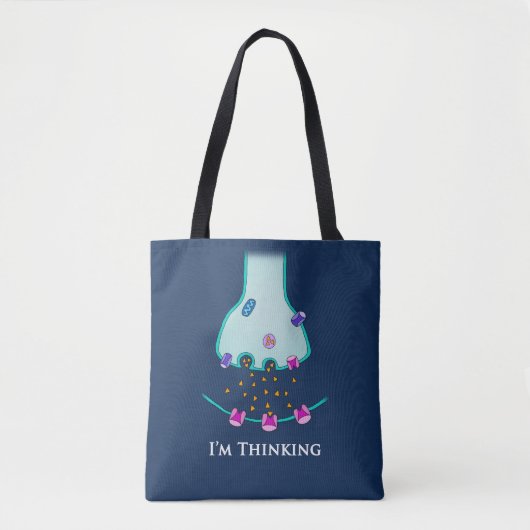 Ik denk aan Neuron Synapse Draagtas (Voorkant)