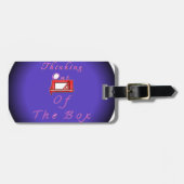 Ik denk buiten de doos. bagagelabel (Voorkant horizontaal)