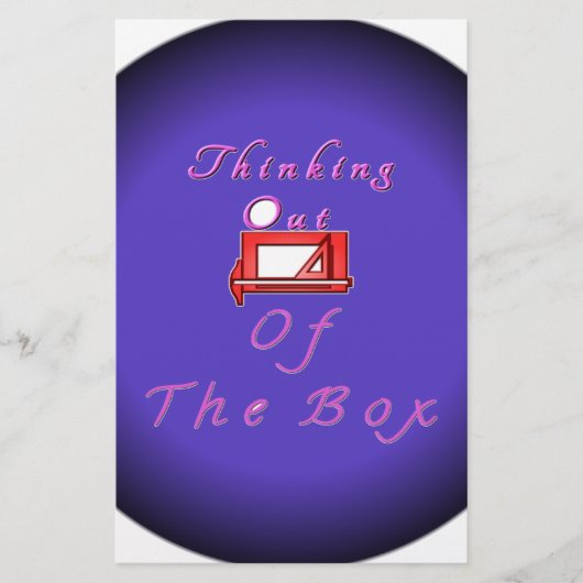Ik denk buiten de doos. briefpapier (Voorkant)