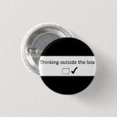 Ik denk buiten de doos. ronde button 3,2 cm (Voorkant /achterkant)