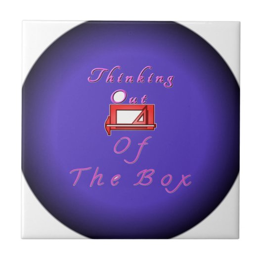 Ik denk buiten de doos. tegeltje (Voorkant)