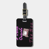 Ik denk buiten de ZA-doos. Bagagelabel (Voorkant verticaal)