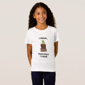 Ik denk daarom dat ik baby dragon lees t-shirt (Voorkant volledig)