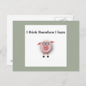 Ik denk daarom dat ik briefkaart ham (Voorkant / Achterkant)