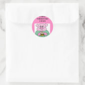 ik denk daarom dat ik een grap ben ronde sticker (Tas)